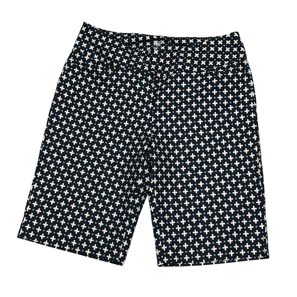Tail White Label Shorts Size 10 Women's Black Pull On 11" Inseam Bermuda Golf
